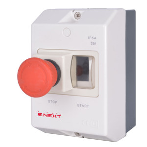 Корпус пластиковий e.mp.pro.box IP54 з кнопкою "Стоп"