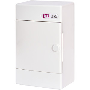 Щит зовнішн. розподільний ECT 4 PO (4мод.білі дверцята)