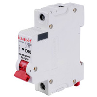 Модульний автоматичний вимикач e.mcb.stand.60.1.D10, 1р, 10А, D, 6кА