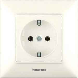 Розетка Panasonic Arkedia Slim з з/к, крем