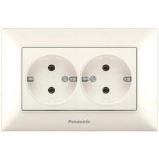 Розетка Panasonic Arkedia Slim 2-на, крем