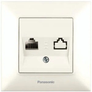 Розетка Panasonic Arkedia Slim РС RJ45 CAT6e, крем