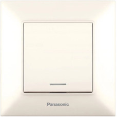 Вимикач 1кл. з підсв. Panasonic Arkedia Slim, крем