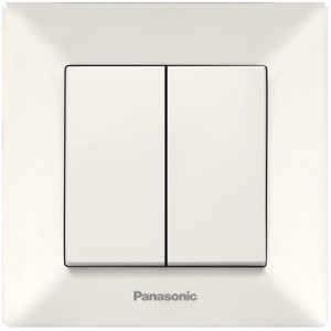 Вимикач 2кл. Panasonic Arkedia Slim, крем