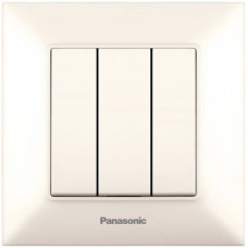Вимикач 3кл. Panasonic Arkedia Slim, крем