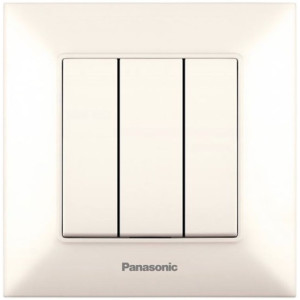 Вимикач 3кл. Panasonic Arkedia Slim, крем