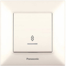 Вимикач 1кл. прохідн. з підсв. Panasonic Arkedia Slim, крем