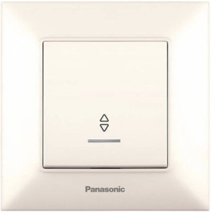 Вимикач 1кл. прохідн. з підсв. Panasonic Arkedia Slim, крем
