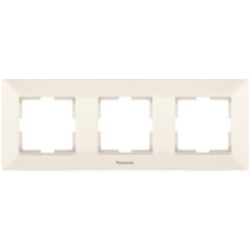 Рамка 3-на Panasonic Arkedia Slim, горизонт., крем