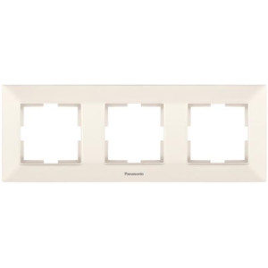 Рамка 3-на Panasonic Arkedia Slim, горизонт., крем