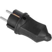 Вилка пряма каучукова e.plug.rubber.028.16, з з/к, 16А