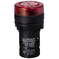 Зумер блимаючий AD22-22 BM/r червоний 220V АC