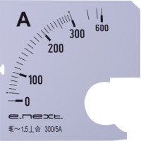 Шкала до амперметра щитового e.meter72.a300.scale АС 300А 72х72мм