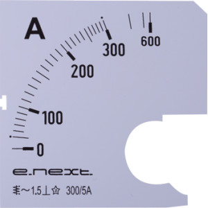 Шкала до амперметра щитового e.meter72.a300.scale АС 300А 72х72мм