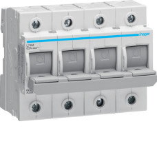 Роз'єднувач запобіжників D02, 50kA, на DIN, In=63А, 4P