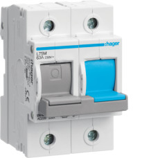 Роз'єднувач запобіжників D02, 50kA, на DIN, In=63А, 1P+N