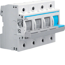 Роз'єднувач запобіжників D02, 50kA, на DIN, In=63А, 3P+N