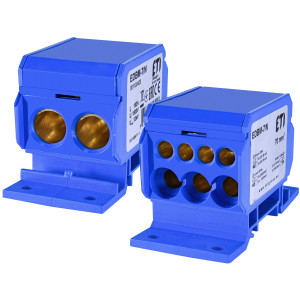 Блок розподільчий EDBM-7/N (192А, 1500V AC/DC, OUT: 1x4-70; 3x2,5-25; 4x2,5-16)