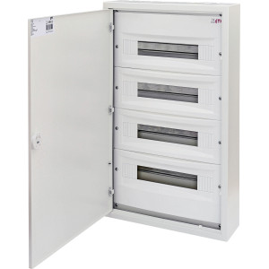 Щит металевий WRP18-4 (4х18 мод., 72мод., пластик. фальш-панель, IP30, зовнішн. вик.)