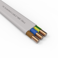 Кабель ВВГ-Пнг-0,66 білий 3х2,5 силовий мідний EUROPAN CABLE Відрізок 70м