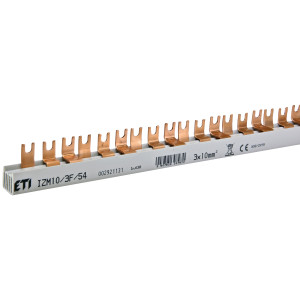 Шина живлення IZM 10/3F/54 (10мм2, 3P, 1м, Fork, 54mod., 18xMS/MPE)