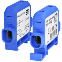 Ввідна силова клема EDBJ-1x35-1x35/N (125A, 1000V AC/1500V DC, IN: 1x35, OUT: 1x35, синя)