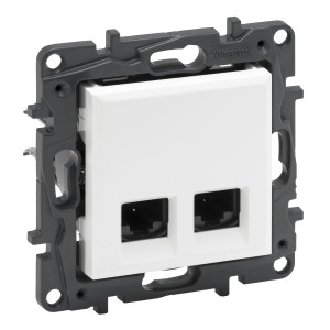 NILOE STEP Розетка інформаційна 2XRJ45 CAT5e UTP колір Білий