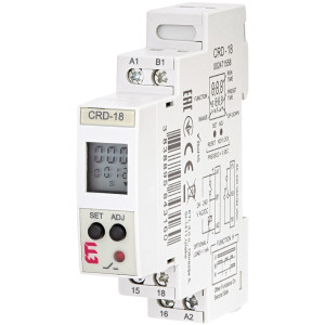 Багатофункціональне цифрове реле часу CRD-18 (24-240V AC/DC, 1x8A_AC1)