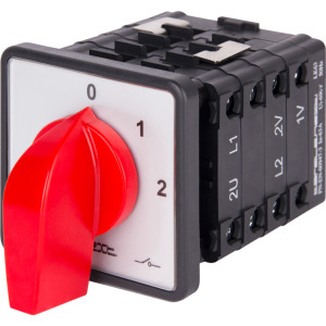 Пакетний перемикач LK63/4.322-ZP/45 щитовий, з передньою панеллю, 0-1-2, 63А