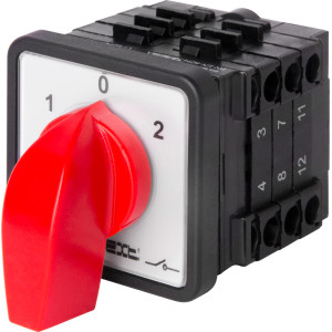 Пакетний перемикач LK16/3.323-ZP/45 щитовий, з передньою панеллю, 3p, 1-0-2, 16А