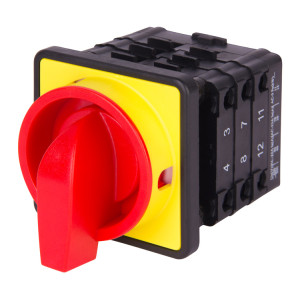 Пакетний перемикач LK40/3.323-ZК/45 щитовий, з передньою панеллю (під пломбування), 3p, 1-0-2, 40А