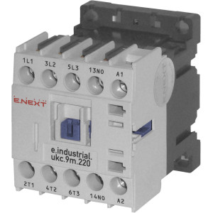 Контактор e.industrial.ukc.9M.220, 9А, 220В, no, малогабаритний