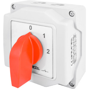 Пакетний перемикач LK16/4.322-ОВ/45 в корпусі, 0-1-2, 16А, IP44