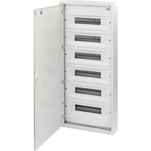 Щит металевий WRP18-6 (6х18 мод., 108мод., пластик. фальш-панель, IP30, зовнішн. вик.)