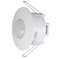 Датчик руху інфрачервоний стельовий, що вбудовується e.sensor.pir.42.white(білий), 360°, IP20