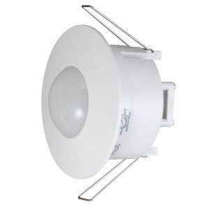 Датчик руху інфрачервоний стельовий, що вбудовується e.sensor.pir.42.white(білий), 360°, IP20