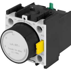 Приставка контактна з затримкою часу e.pro.ukc.ut.on180, затримка на ввімкнення. 10-180 сек. 1NO+1NC