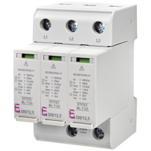 Обмежувач перенапруги ETITEC ML T123 300/12,5 (3+0, 3p, TNC)