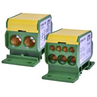 Блок розподільчий EDBM-7/PE (192А, 1500V AC/DC, OUT: 1x4-70; 3x2,5-25; 4x2,5-16)
