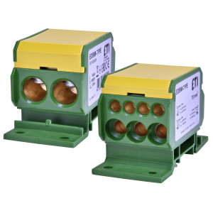 Блок розподільчий EDBM-7/PE (192А, 1500V AC/DC, OUT: 1x4-70; 3x2,5-25; 4x2,5-16)