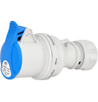 Розетка кабельна (силовий роз'єм) ES-1632 IP44 (16A, 230V, 2P+PE)