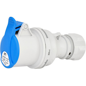 Розетка кабельна (силовий роз'єм) ES-1632 IP44 (16A, 230V, 2P+PE)