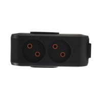 Колодка VIKO Multi-Let 2-на без заземлення чорна ( 90132200 )