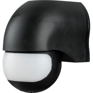 Датчик руху інфрачервоний e.sensor.pir.12.black(чорний), 180°, IP44