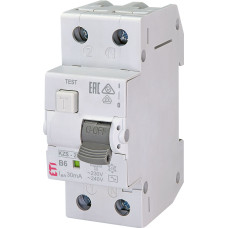 Диф. автоматичний вимикач KZS-2M B 6/0,03 тип AC (10kA)