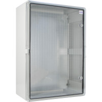 Корпус з АБС-пластику, ударостійкий, з монтажною панеллю, прозорі дверцята, 50*70*25, ІР65, серіїUBox