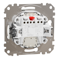 Двоклавішний вимикач з синьою LED підсвіткою Білий Sedna Design Schneider Electric SDD111105L