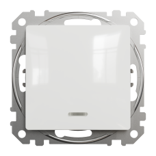 Одноклавішний перемикач з підсвіткою Білий Sedna Design Schneider Electric SDD111106L