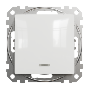 Одноклавішний перемикач з підсвіткою Білий Sedna Design Schneider Electric SDD111106L
