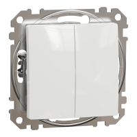 Двоклавішний перемикач Білий Sedna Design Schneider Electric SDD111108
